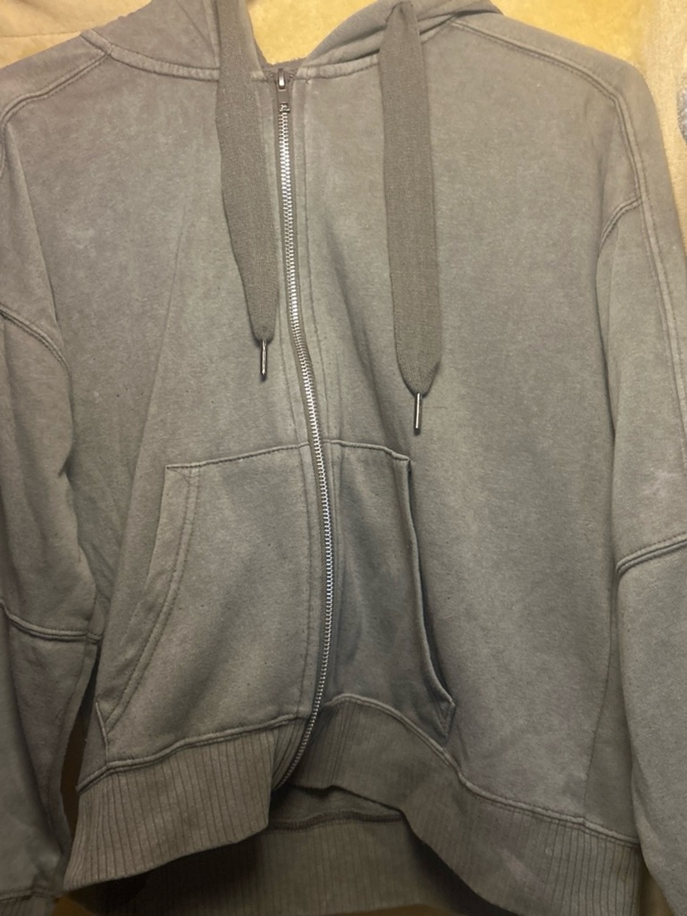 Pink Rose Women's Gray Zip-Up Hoodie